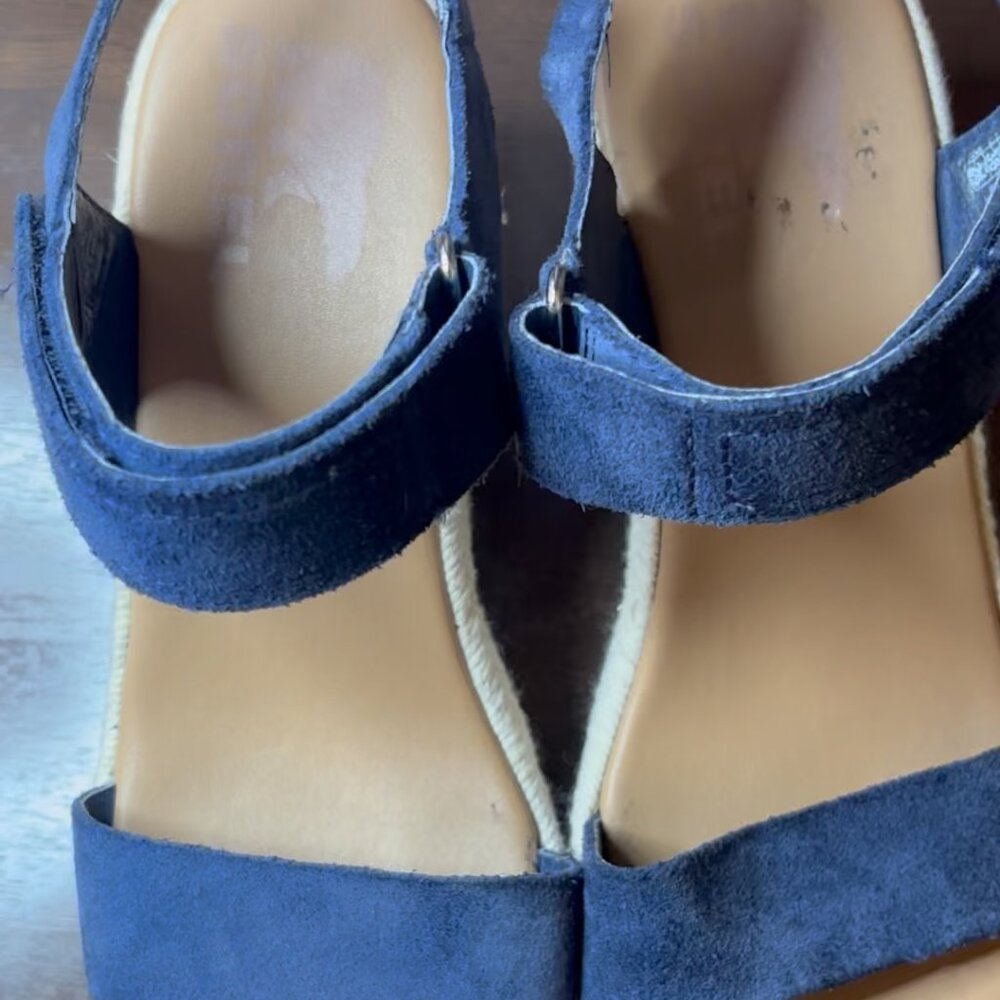 Sorel Navy Espadrille Wedge - Picture 6 of 9